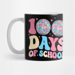 Happy 100Th Day Of School Teacher Groovy Disco Ball 100 Days Mug